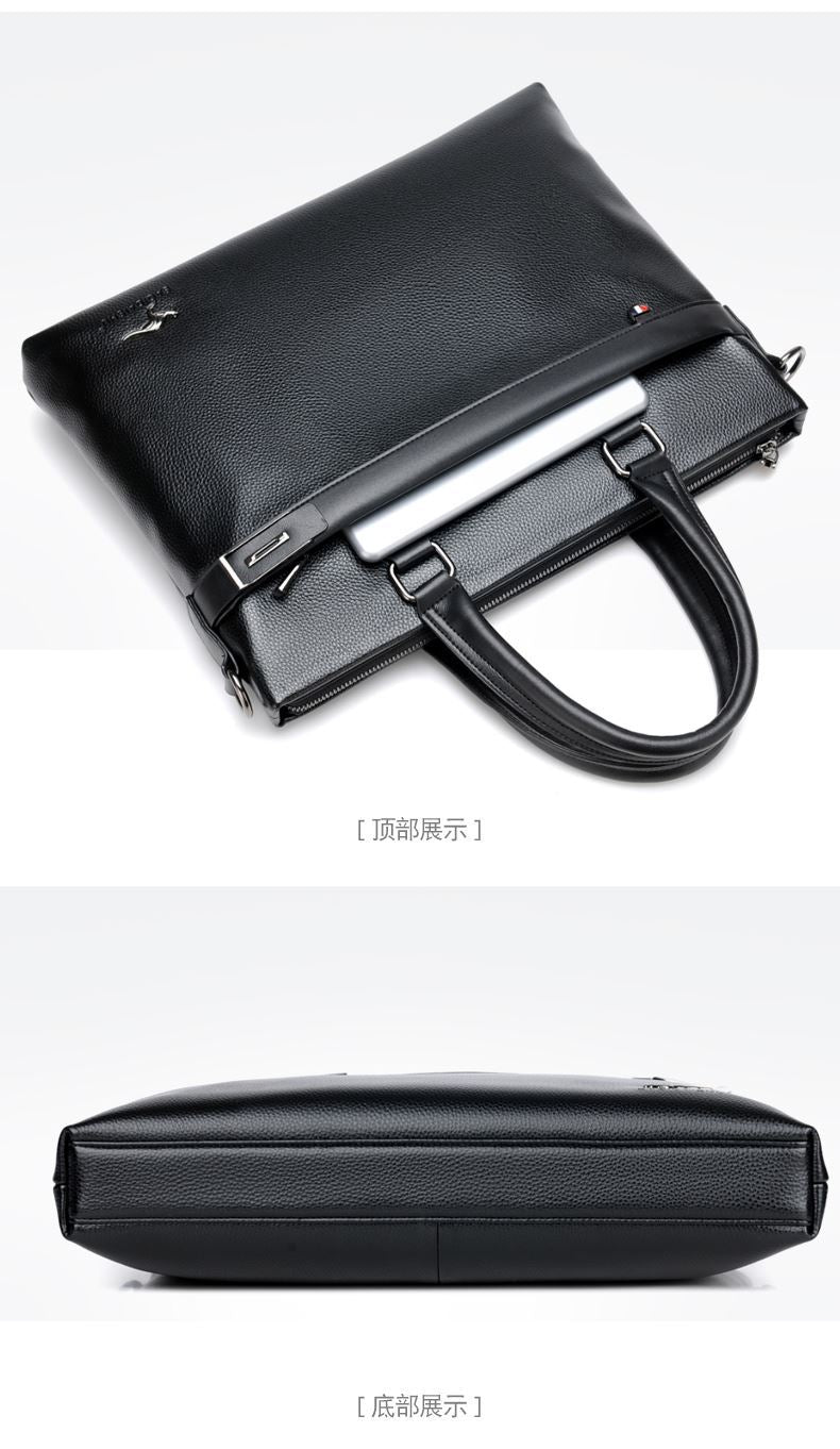 Men's Bag Genuine Leather Men Briefcase for Laptop 14 Messenger Men's Leather Bag Business Portfolio for Document A4
