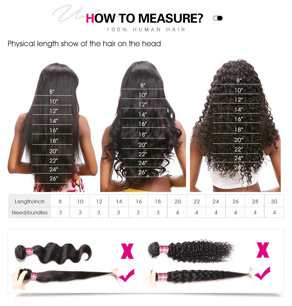 UNice Hair Curly Hair Bundles Unprocessed Natural Color 10A Grade 100% Human Hair 1/3/4 PCS Deal