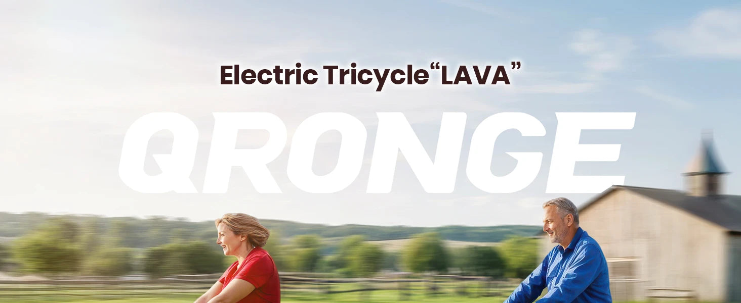 QRONGE Electric Bike for Adults 960W Peak 36V 13.5AH Battery Folding Electric Tricycle 50 Miles Range Fat Tire Electric Trike
