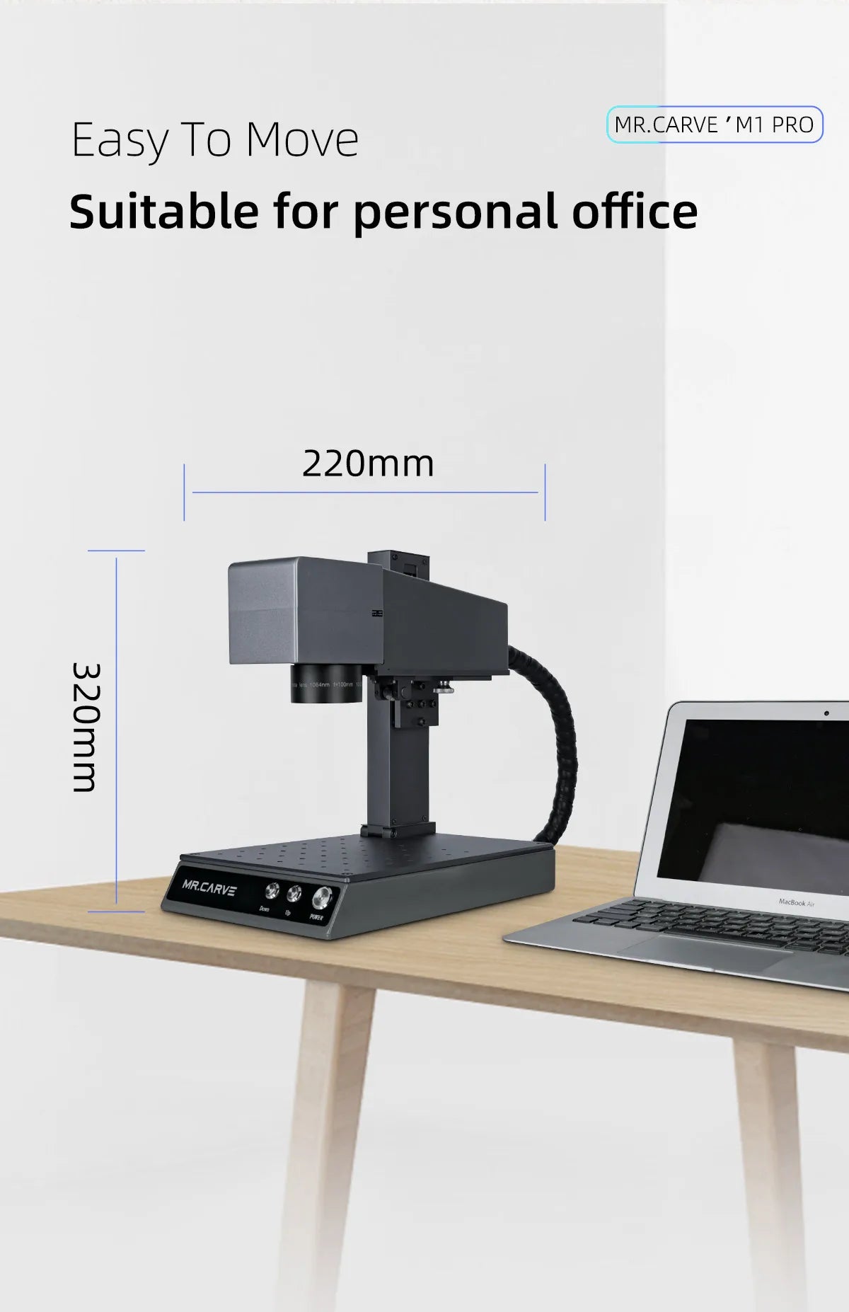 DAJA M1 Pro Fiber Laser Engraver Portable Business Laser Marking Machine for Fast Precise Engraving Plastic Leather All Metals
