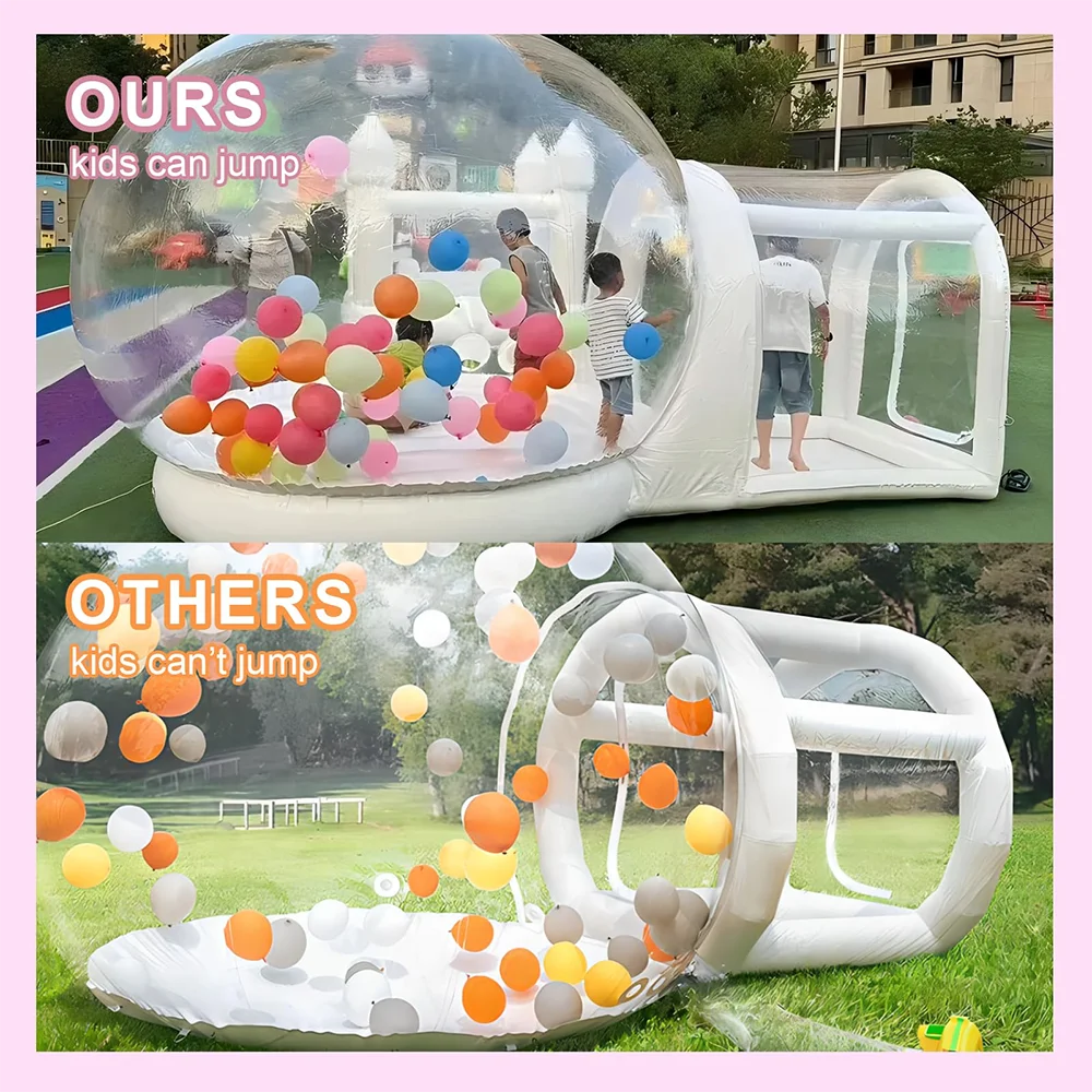10FT Balloon Jumping Inflatable Bubble house With Trampoline & transparent dome PVC material free shipping with blower For Party