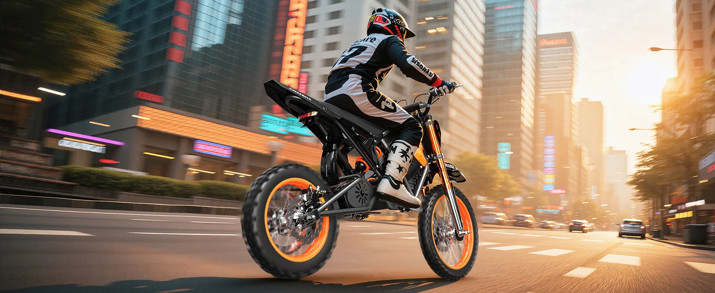 48V Electric Dirt Bike for Adults/Teens,3000W Peak Power Electric Motorcycle for Adults, 37.5MPH Top Speed & 60 Miles Long Range