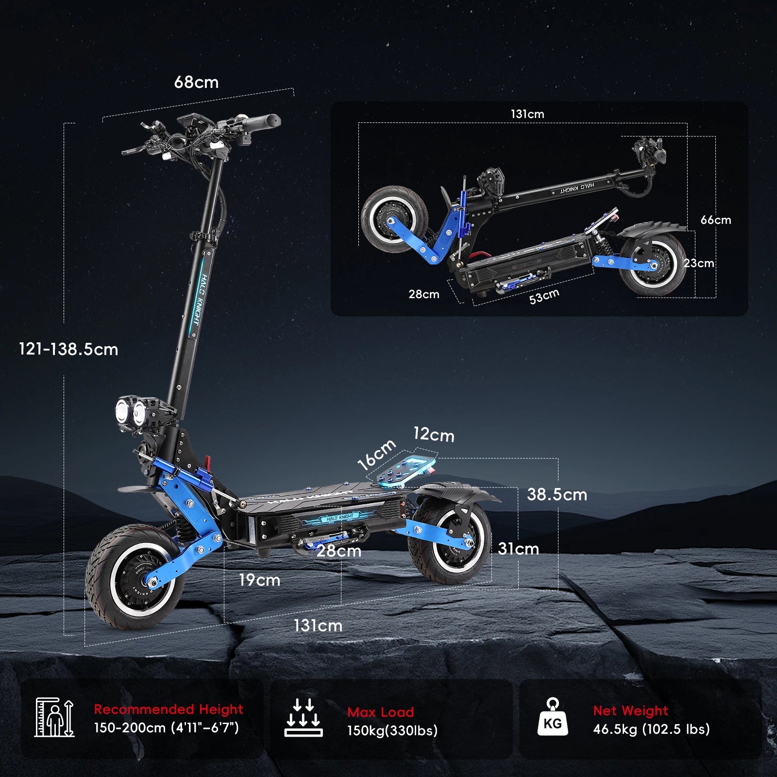 HALO KNIGHT T108Pro Adult Electric Scooter Fast Speed 95km/h Dual Motor 6000W Escooter Powerful E Scooter Electrical Scooter