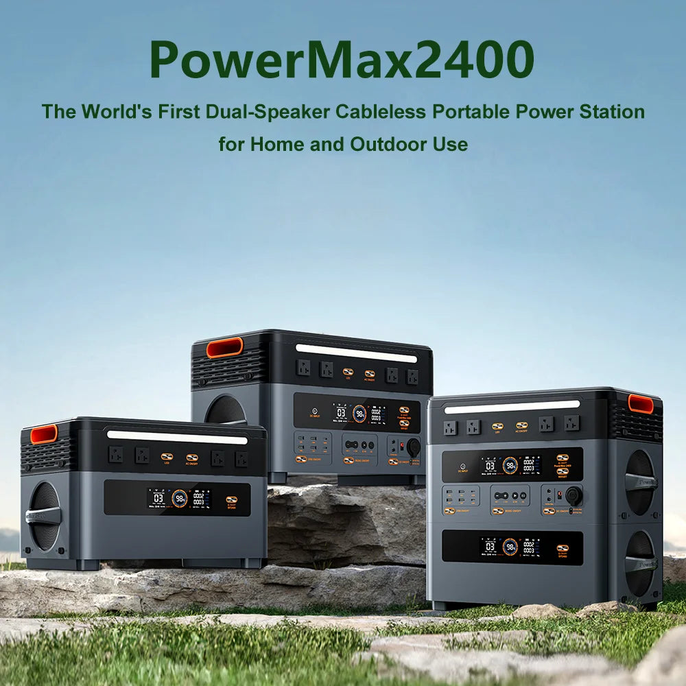 OSCAL Blackview PowerMax 2400 Portable Power Station 2400W 1872Wh LiFePO4 Battery with app wifi Compatible OSCAL Battery Packs
