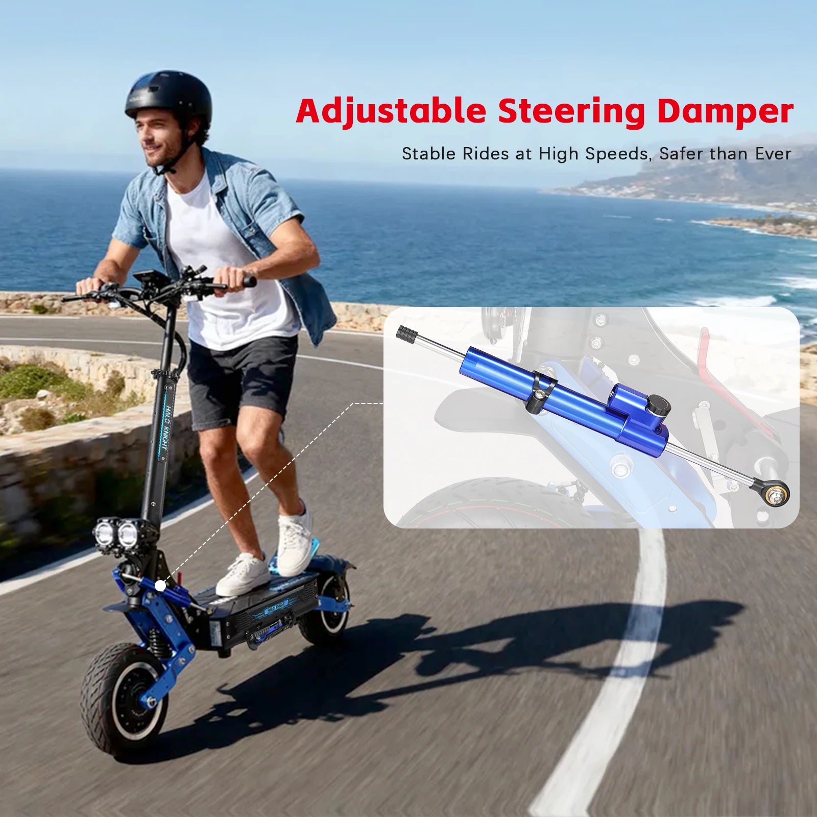 HALO KNIGHT T108Pro Adult Electric Scooter Fast Speed 95km/h Dual Motor 6000W Escooter Powerful E Scooter Electrical Scooter