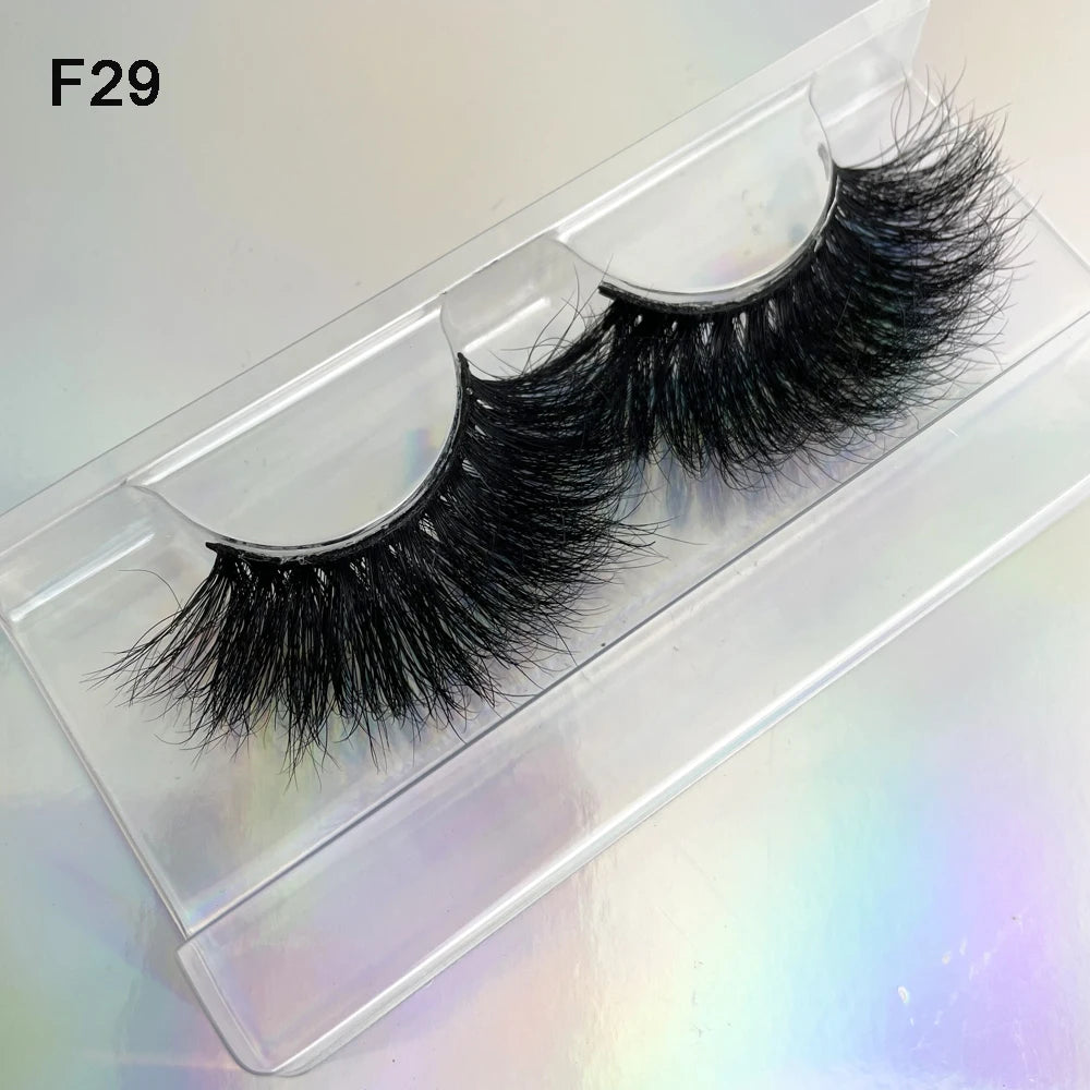 Package Box Custom Mink Eyelashes Private Label Natural False Full Strip Eyelashes Supplier 3D Mink Eye Lashes Wholesale