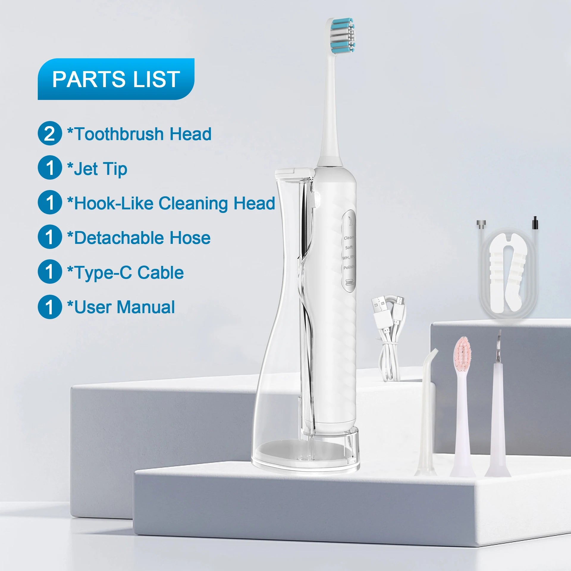 Portable Oral Care 3 in 1 Electric Toothbrush Water Flosser With Water Tank Tooth Brush