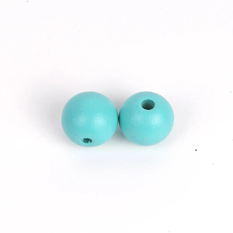 Fast Shipping New Born Baby Toys Chewable 10mm/12mm/16mm /20mm Chinese Wood Baby Toy Custom Colorful Jewelry Beaded