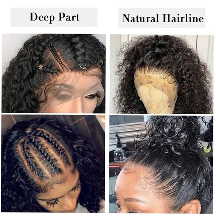 Siyun Show Loose Deep Wave Wig 30 Inch 13X6 HD Transparent Lace Frontal Wig 250 Density Lace Front Human Hair Wigs For Women