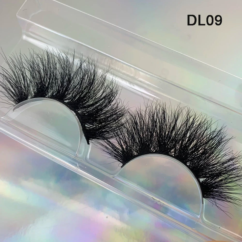 Package Box Custom Mink Eyelashes Private Label Natural False Full Strip Eyelashes Supplier 3D Mink Eye Lashes Wholesale