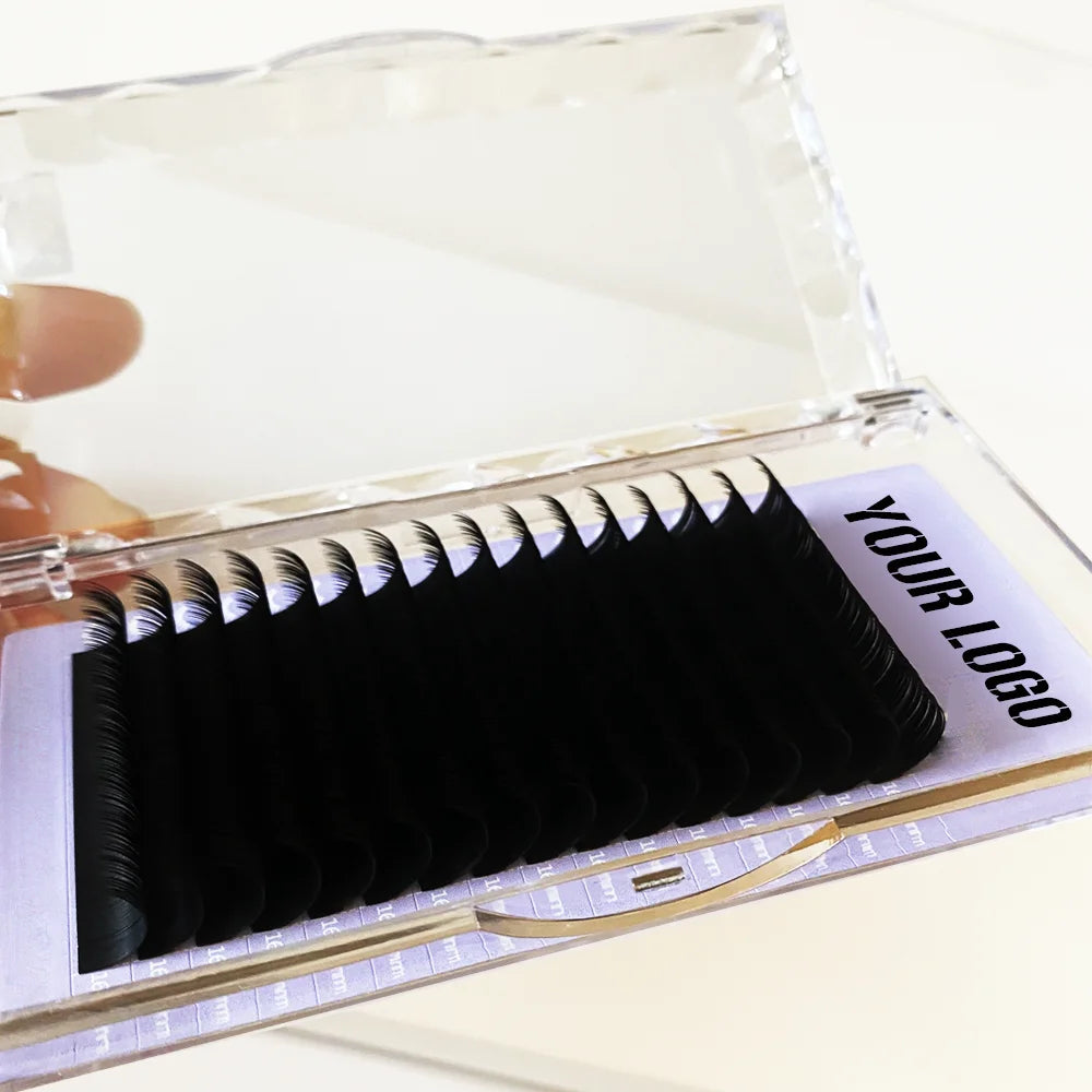 Korean PBT Private Label Faux Mink Individual Eye Lashes Supplies Lash Trays Volume Classic Cashmere Eyelash Extension