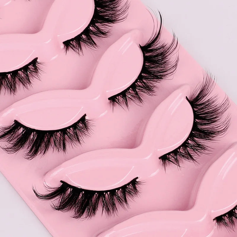 New Design Foxy Winged Cat Eye Lashes Angel Wing Natural Silk Lash Faux Mink fox Eye Lashes With Private Label