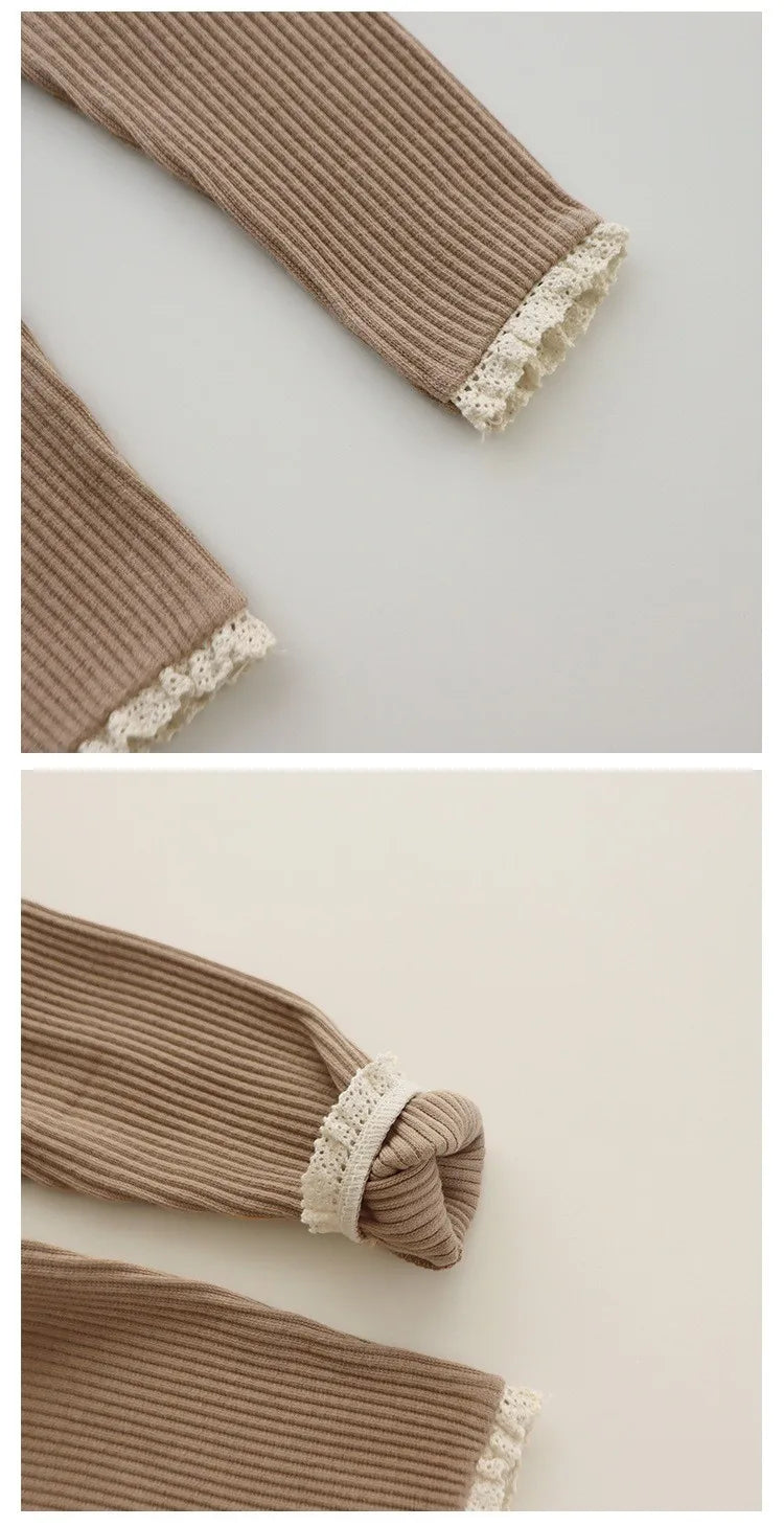 New Born Girl Trousers Winter Spring Long Cotton Elastane Slim Pants Thick for Baby Girl Leggings for Girls Kids and Children