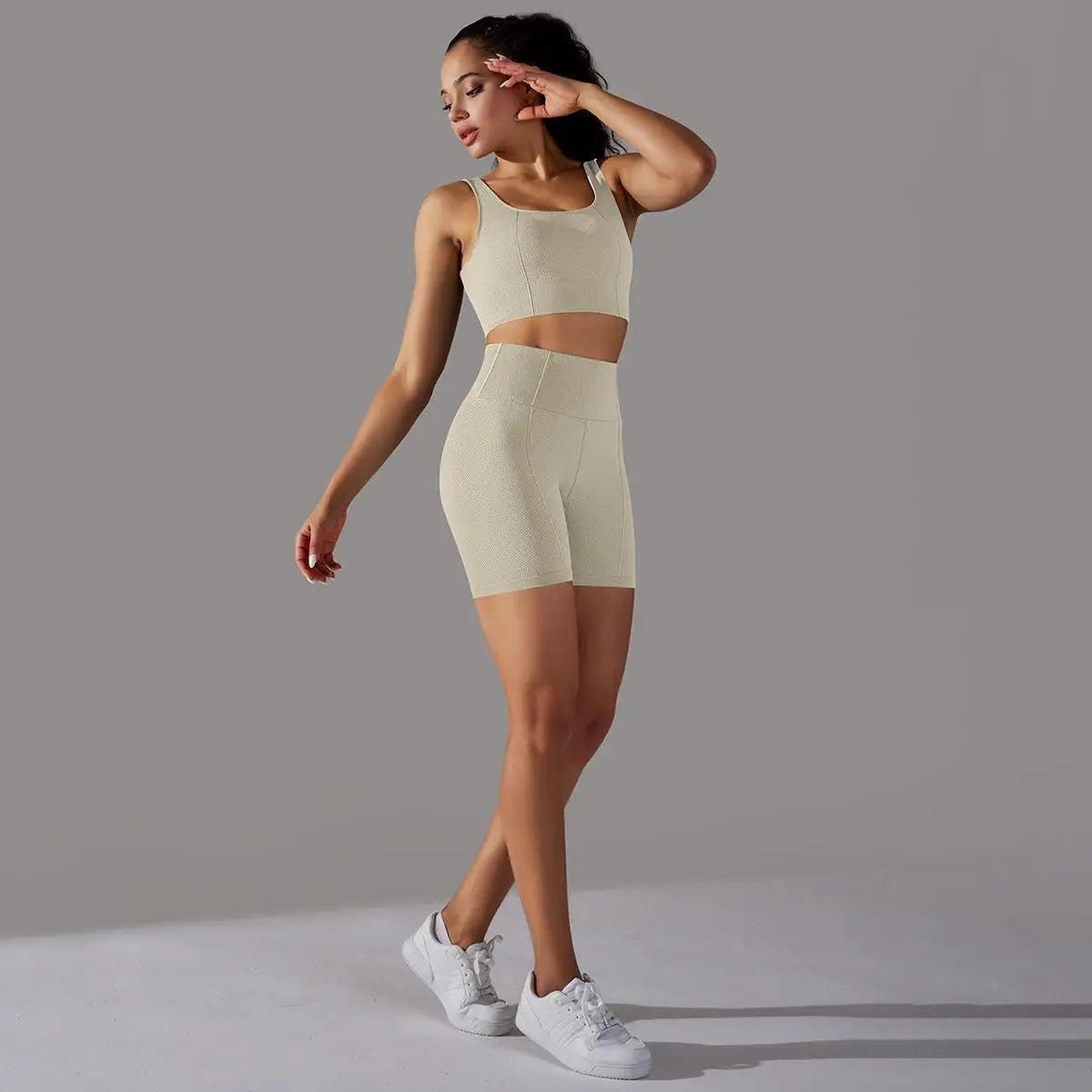 Custom Logo Gym Fitness Sports Two Piece Wear Outfit Yoga Top and Sportswear Suit Yoga Set for Women