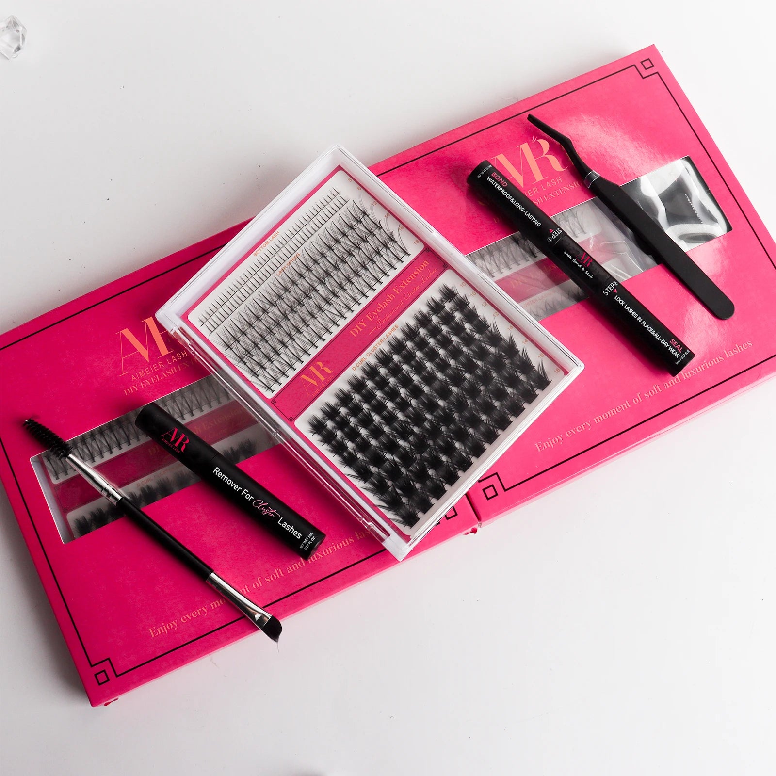 Free Shipping US Local Stock D Curl Lash Clusters Bulk Volume Cluster Eye Lashes Kit