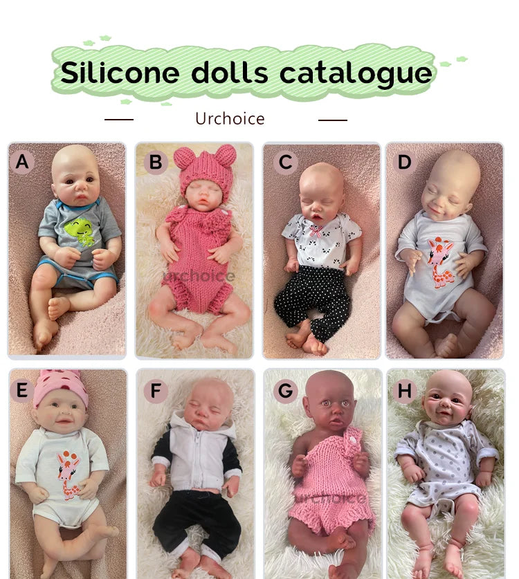 Chubby 20inch Full Silicone Reborn Baby Dolls for Girl Tan Skin Cute New Born Open Mouth Dolls Festival Gifts Age 3+