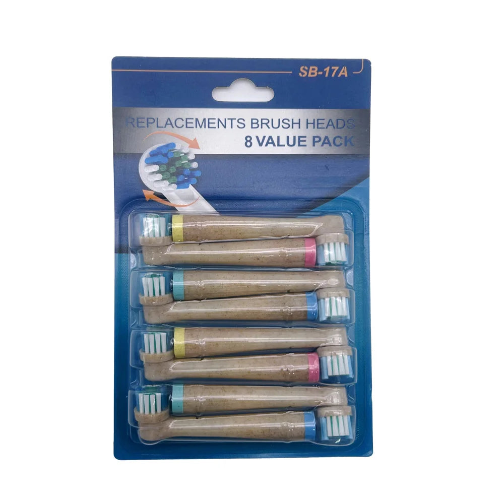 Premium End-rounded Dupont Bristles 12 Count Refill Tooth Brush Heads Compatible With B Rau Professional Care for Io Series 9