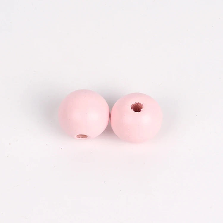 Fast Shipping New Born Baby Toys Chewable 10mm/12mm/16mm /20mm Chinese Wood Baby Toy Custom Colorful Jewelry Beaded