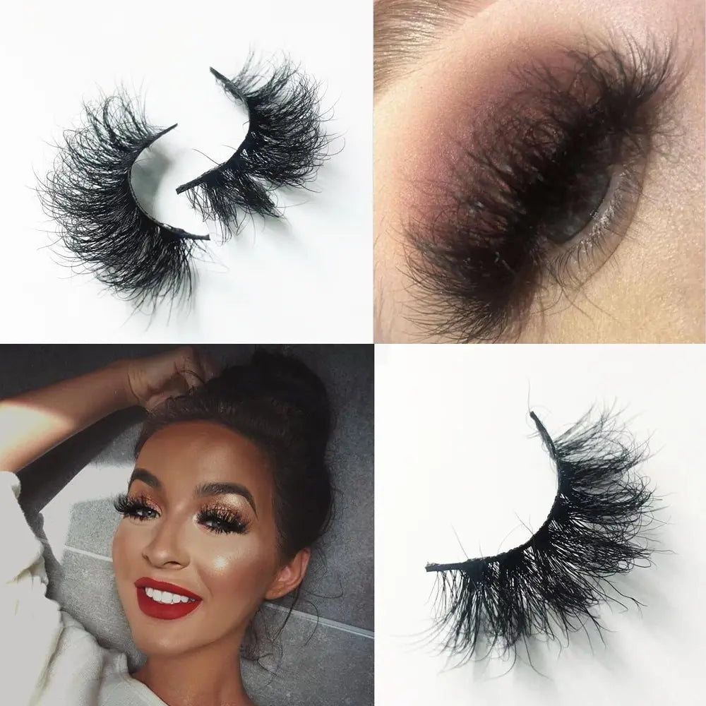 New Design Custom Eyelash Packing Set 3d Mink False Eye Lashes Own Brand 25mm Wholesale Mink Eyelashes