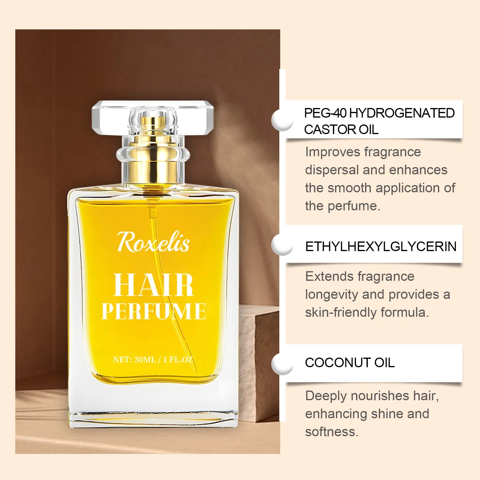 Chamomile Honey Floral Eau De Cologne Perfume Spray for Female Hair-Liquid Long-Lasting Fragrance & Moisturizing Care