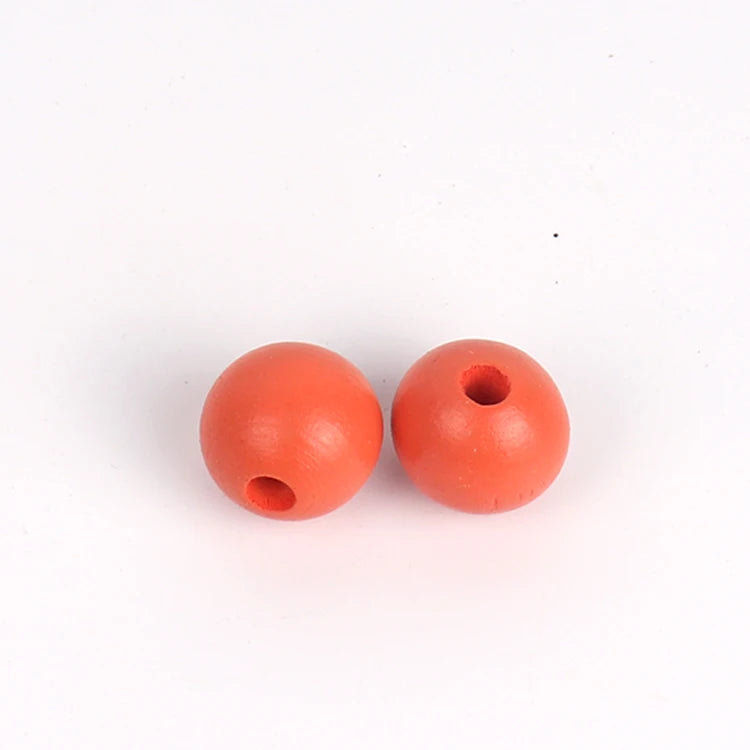 Fast Shipping New Born Baby Toys Chewable 10mm/12mm/16mm /20mm Chinese Wood Baby Toy Custom Colorful Jewelry Beaded