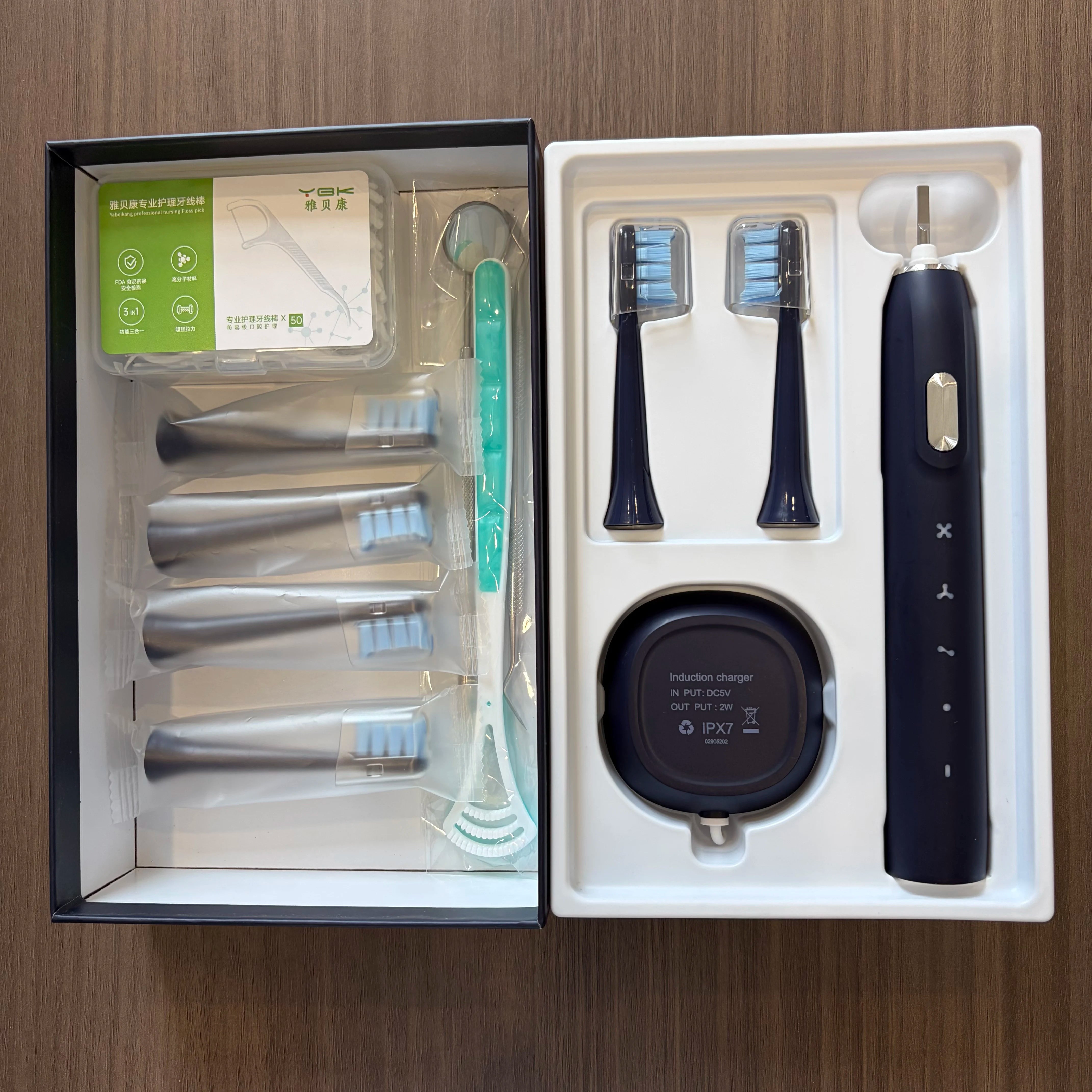 Powerful USB Wireless Rechargeable Tooth Brush Waterproof Electronic Whitening Teeth Brush Ultrasonic Sonic Electric Toothbrush