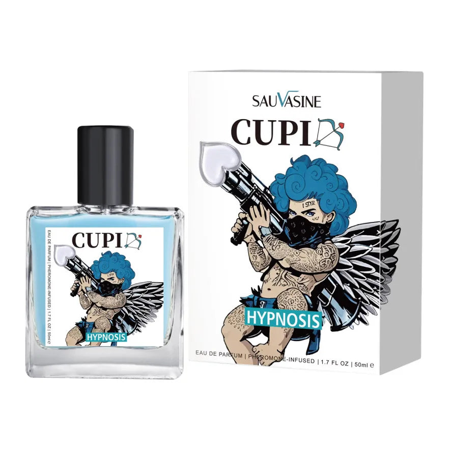 Cupid 50ml Portable Blue Phero Cologne for Men Elegant Body Spray with Comfortable Long-Lasting Fragrance