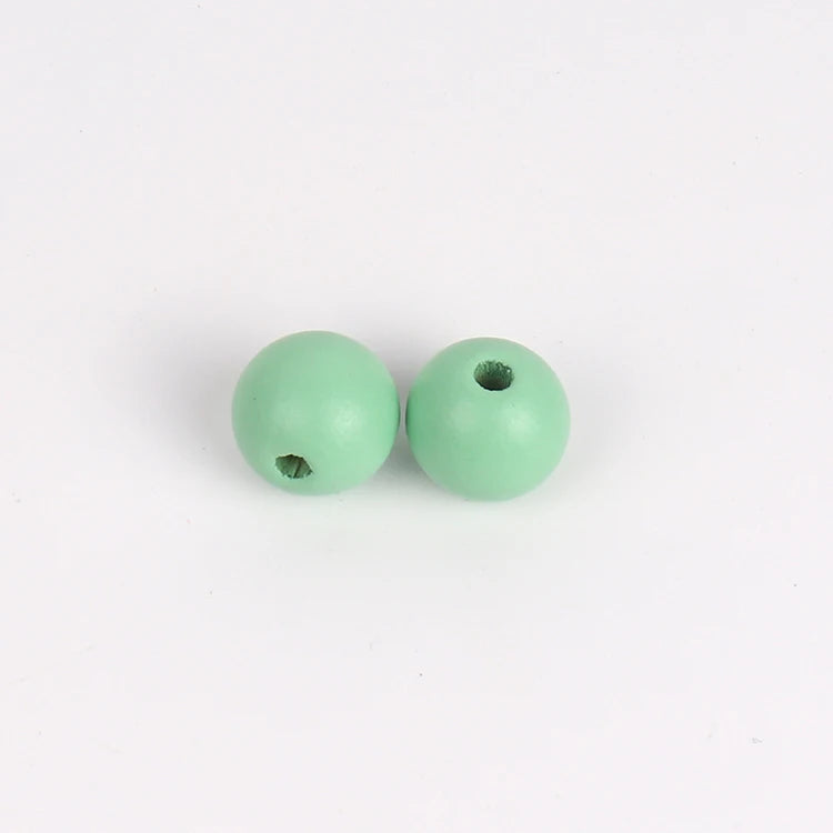 Fast Shipping New Born Baby Toys Chewable 10mm/12mm/16mm /20mm Chinese Wood Baby Toy Custom Colorful Jewelry Beaded