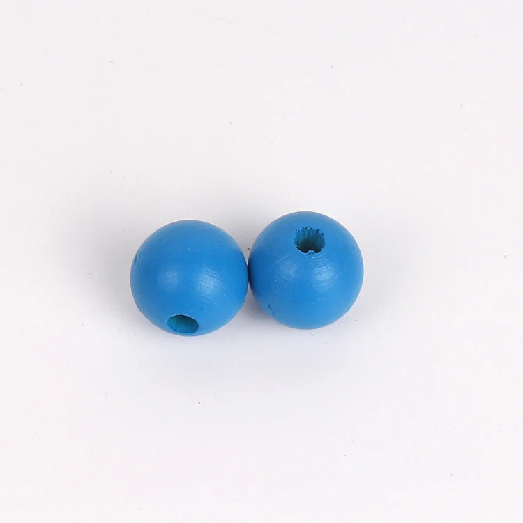 Fast Shipping New Born Baby Toys Chewable 10mm/12mm/16mm /20mm Chinese Wood Baby Toy Custom Colorful Jewelry Beaded