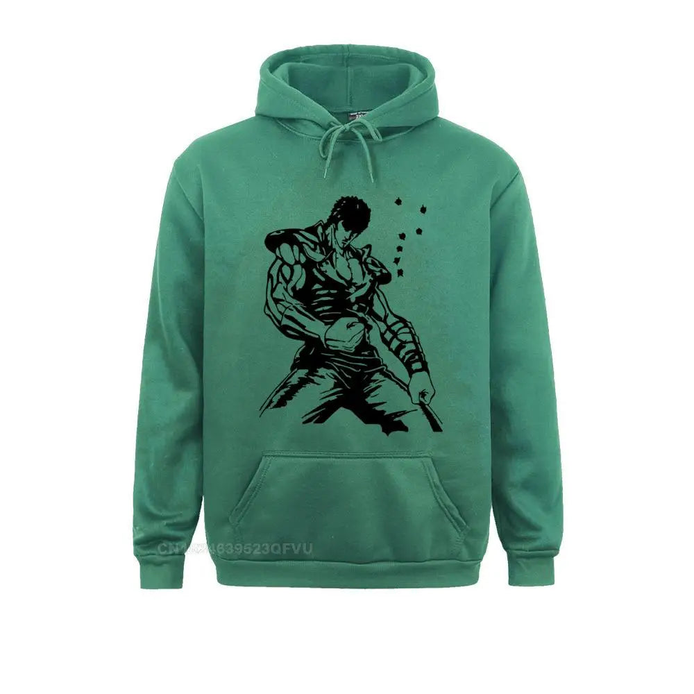 Kenshiro Hokuto No Ken Pullover Hoodie Men Fist Of The North Star Fashion Cotton Tees Hoodies Camisas Hombre