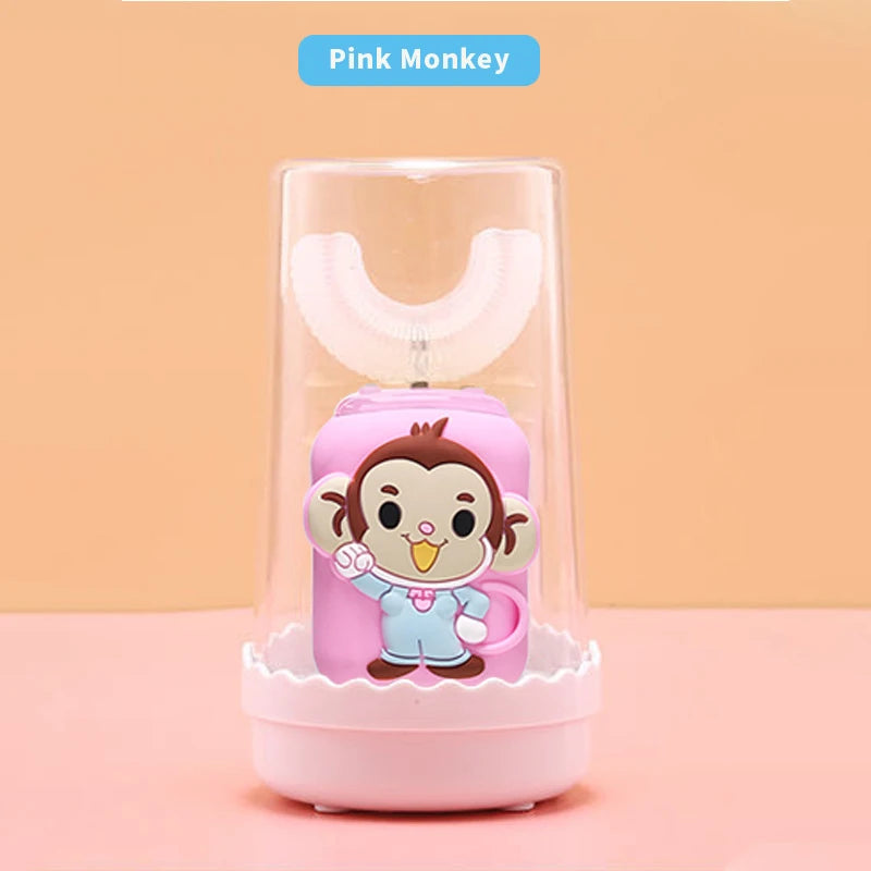 Intelligent Automatic Sonic Kids Electric Toothbrush U Shape 3 Modes Tooth Brush Wireless Charging Children Electric Toothbrush