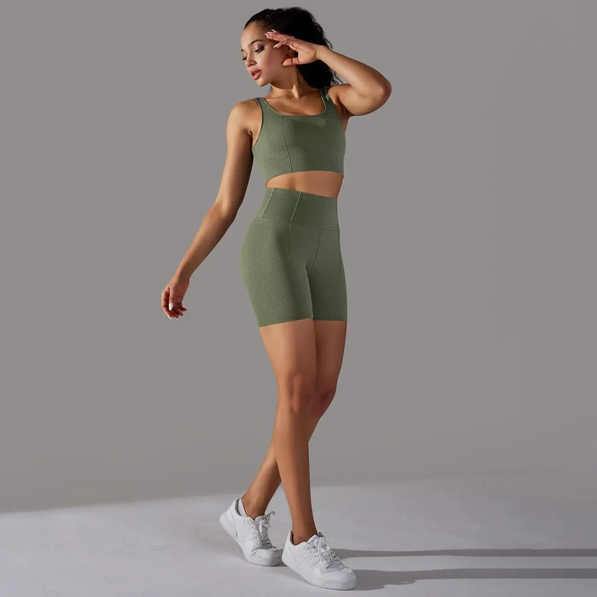 Custom Logo Gym Fitness Sports Two Piece Wear Outfit Yoga Top and Sportswear Suit Yoga Set for Women