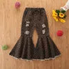Fashion Children's Wear Spring Fall Kids Girl's Jeans Double Deck Bell Bottoms Tassels New Born Baby Cloth Flare Pants