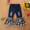 Fashion Children's Wear Spring Fall Kids Girl's Jeans Double Deck Bell Bottoms Tassels New Born Baby Cloth Flare Pants