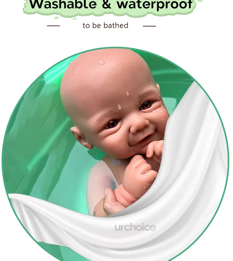 Chubby 20inch Full Silicone Reborn Baby Dolls for Girl Tan Skin Cute New Born Open Mouth Dolls Festival Gifts Age 3+