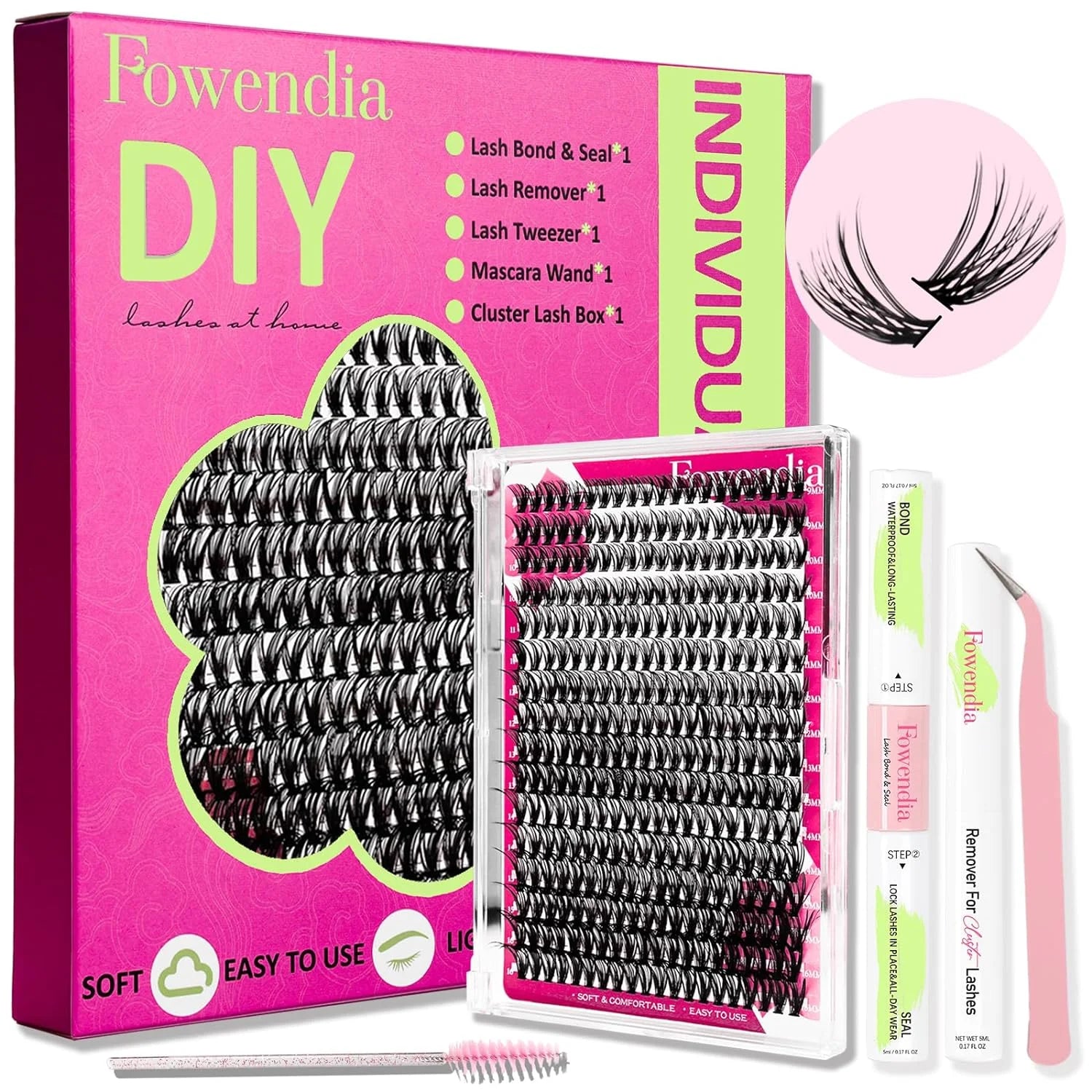 Free Shipping US Local Stock D Curl Lash Clusters Bulk Volume Cluster Eye Lashes Kit