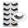 New Full 5 Pairs One Box 3D Mink Hair False Eyelashes Natural Thick Long Eye Lashes Wispy Makeup Beauty Extension Tools H13