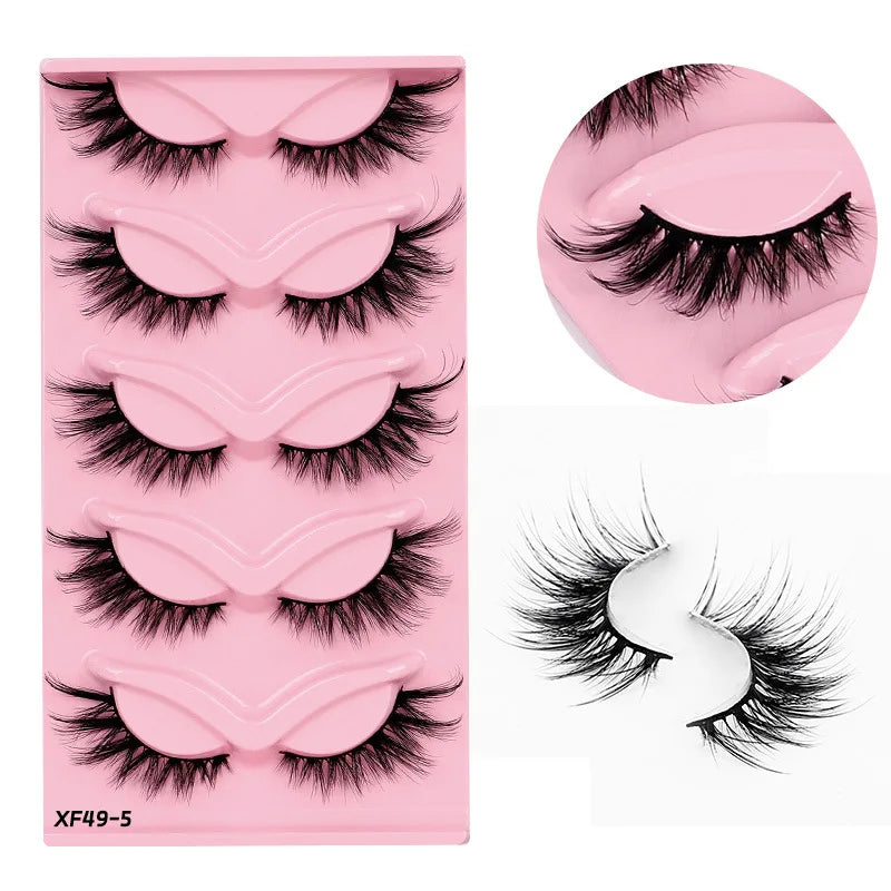 New Design Foxy Winged Cat Eye Lashes Angel Wing Natural Silk Lash Faux Mink fox Eye Lashes With Private Label