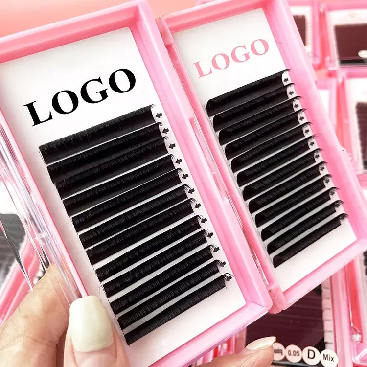 Individual Lashes 0.12 0.15 0.18 0.20mm Classic Cashmere Dark Black Lash Trays Soft Eye Lashes Extension