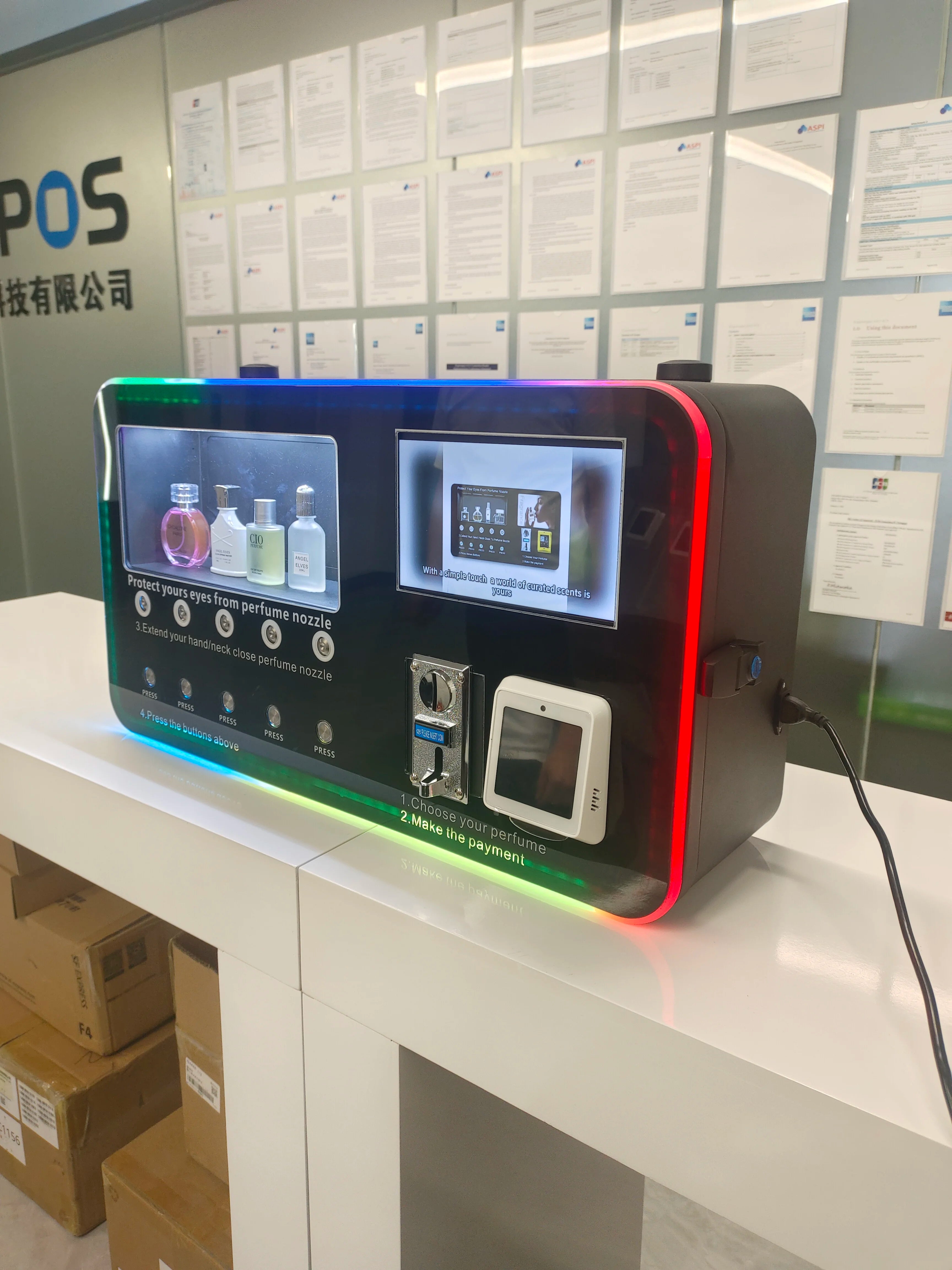 Perfume Sprayer Vending Machine, Fragrance Dispenser, Cologne Vending Machine Small Business Idea, Self-Service,