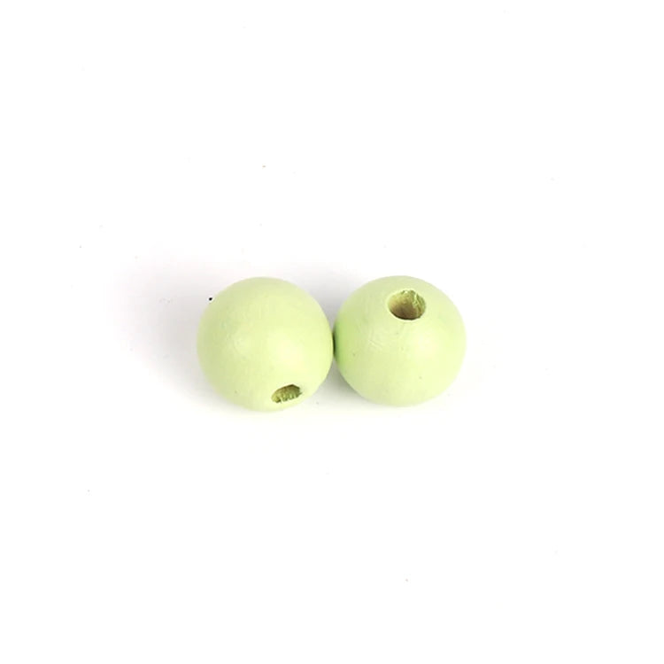 Fast Shipping New Born Baby Toys Chewable 10mm/12mm/16mm /20mm Chinese Wood Baby Toy Custom Colorful Jewelry Beaded