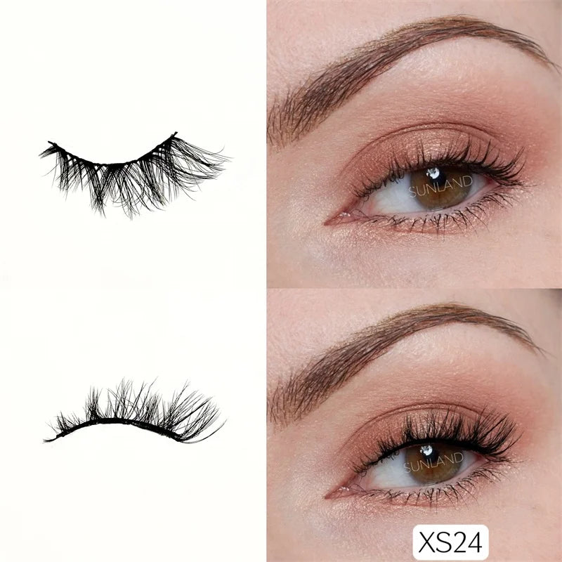 Professional Custom 5-Pair Half Lash Books for Cat Eye Lashes High Quality Silk Corner Lashes Handmade Custom Logo