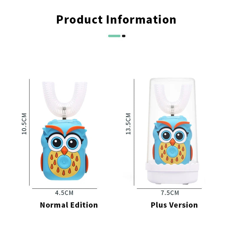 Intelligent Automatic Sonic Kids Electric Toothbrush U Shape 3 Modes Tooth Brush Wireless Charging Children Electric Toothbrush