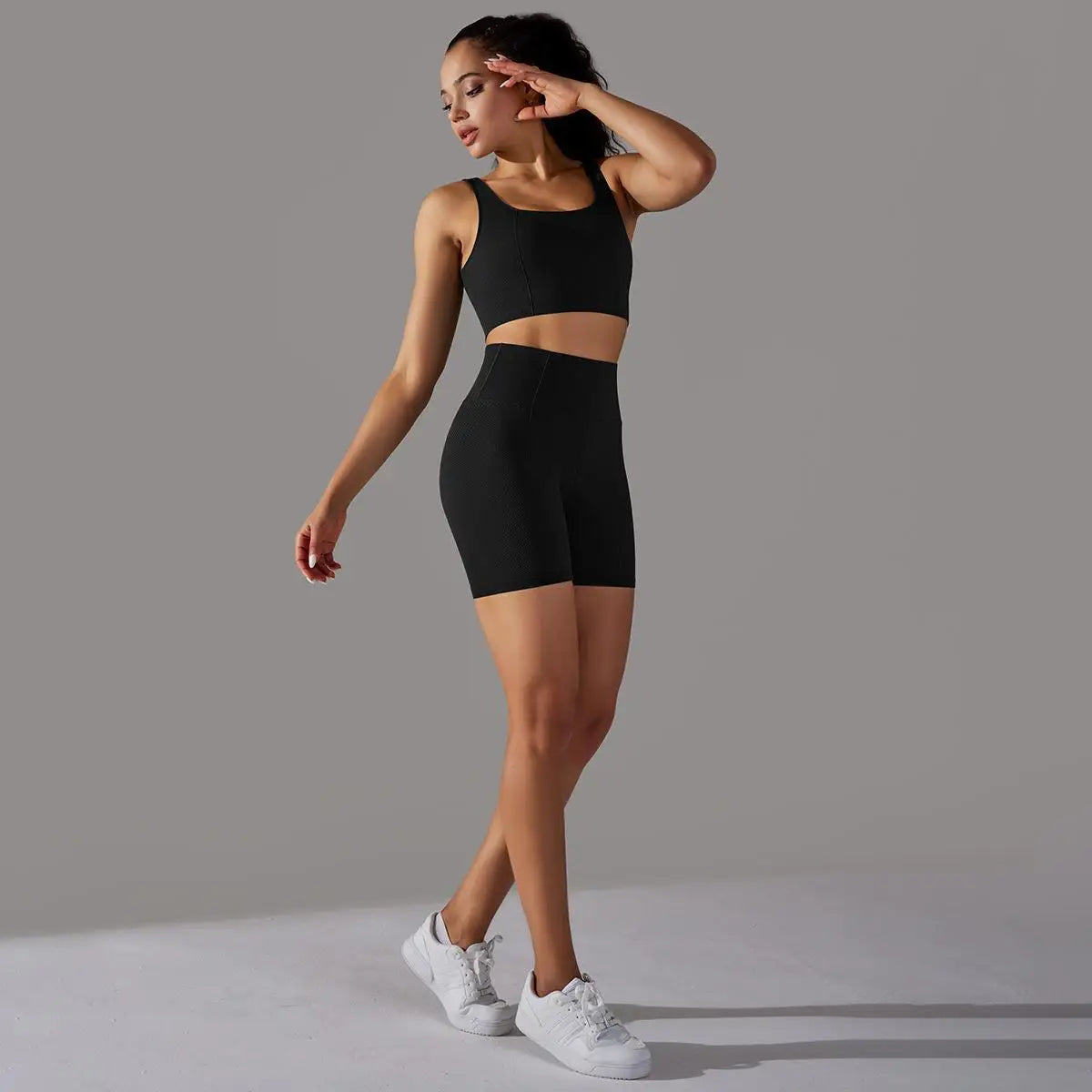 Custom Logo Gym Fitness Sports Two Piece Wear Outfit Yoga Top and Sportswear Suit Yoga Set for Women