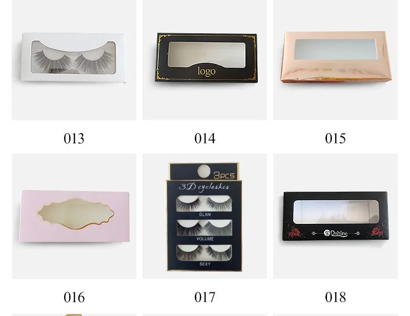 FDshine 2024 New Custom Packaging 16 Pairs Mink Eye Lashes With Lashes Book 20mm 22mm