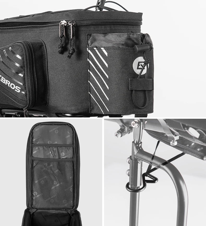 ROCKBROS Bike Panniers Carrier 3 In 1 Bicycle Trunk Bags Waterproof MTB Road Cycling Rear Rack Bag 35L Travel Luggage Cargo Bags