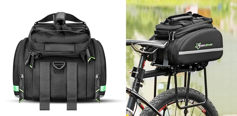 ROCKBROS Bike Panniers Carrier 3 In 1 Bicycle Trunk Bags Waterproof MTB Road Cycling Rear Rack Bag 35L Travel Luggage Cargo Bags