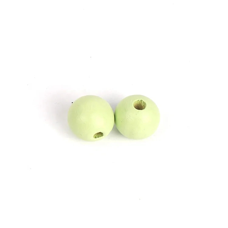 Fast Shipping New Born Baby Toys Chewable 10mm/12mm/16mm /20mm Chinese Wood Baby Toy Custom Colorful Jewelry Beaded