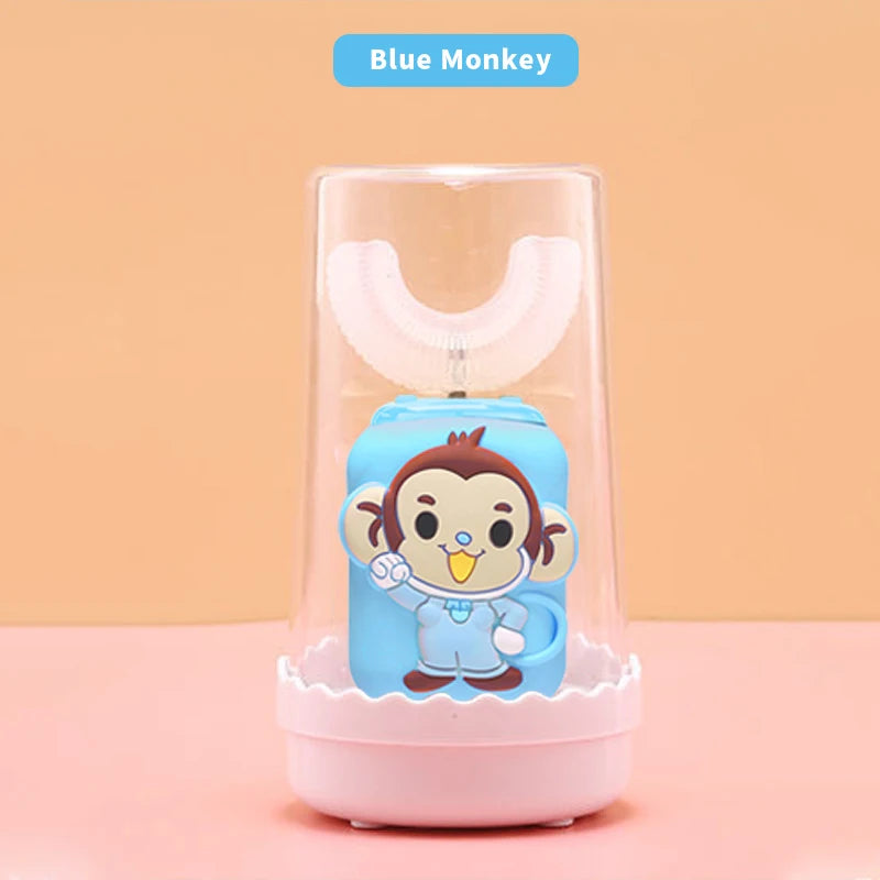 Intelligent Automatic Sonic Kids Electric Toothbrush U Shape 3 Modes Tooth Brush Wireless Charging Children Electric Toothbrush