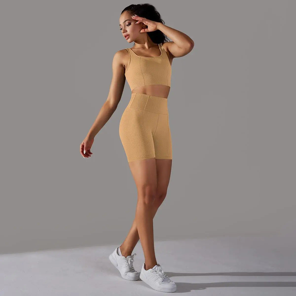 Custom Logo Gym Fitness Sports Two Piece Wear Outfit Yoga Top and Sportswear Suit Yoga Set for Women